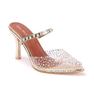 Transparent Embellished Stiletto Heels